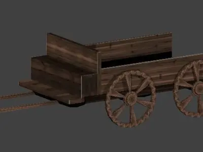 medieval cart 3D model