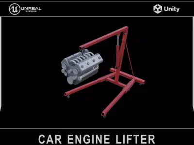 Car Engine Lifter Low-poly 3D model