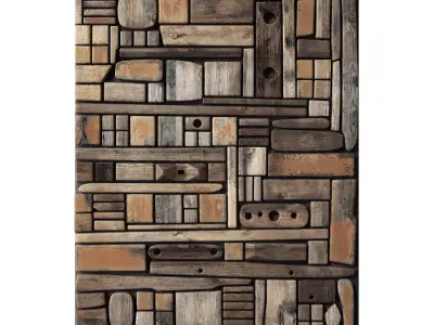 Wood panel n11 3D model