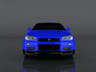 Nissan Skyline GT-R Low-poly 3D model