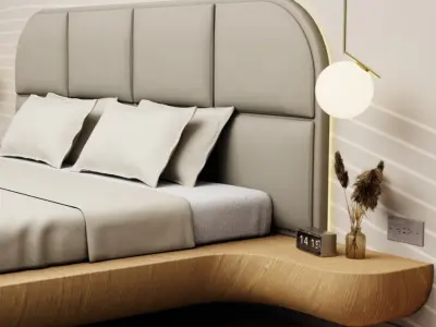 Luxury Seaside Bedroom  3D model