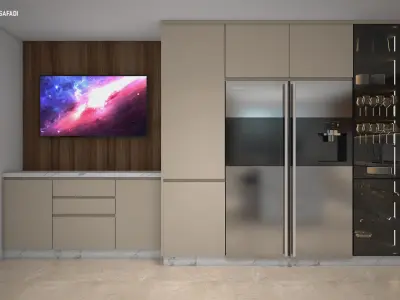 Kitchen Modern Advanced Modeling scene 3D model 3D model 3D model