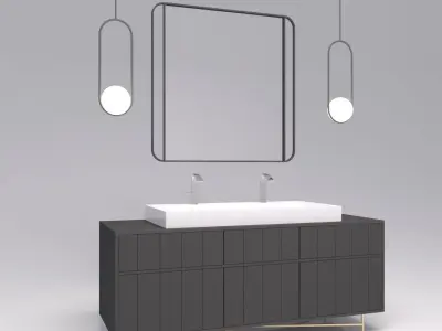 bathroom furniture Free low-poly 3D model