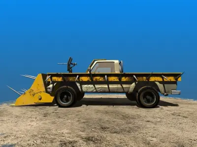 Offroad Battle Car 04 Low-poly 3D model