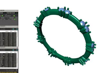 Diamond Cluster Eternity Band Ring 3D Print Model STL 3D print model