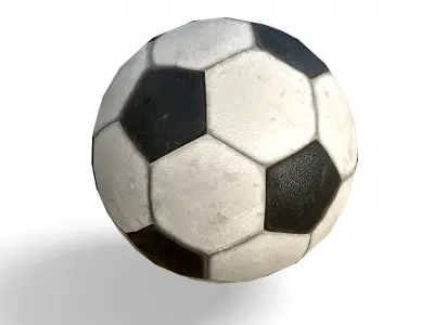 Soccer Low Poly PBR Model ball 3D model