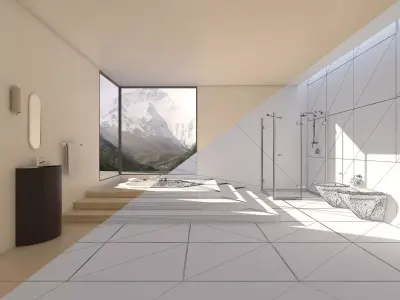 Bathroom 04 VR-ready Low-poly 3D model
