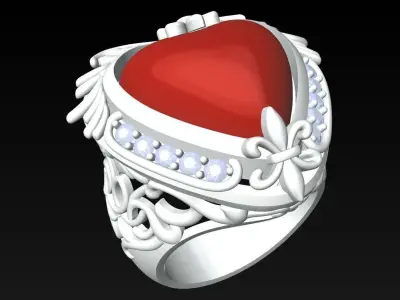 Heart Ring - Womens Rings - N152859 3D print model