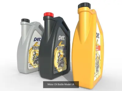 Motor Oil Bottle Collection 01 3D Model Pack