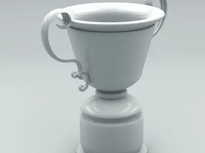 Sport Trophy Low-poly 3D model