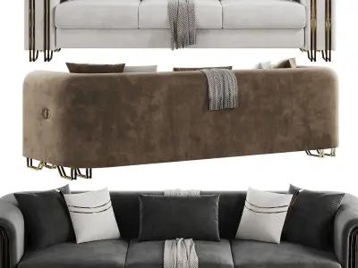FH 7234 luxury sofa set Low-poly 3D model purchase