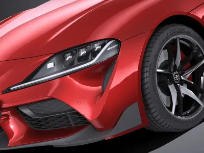 Toyota Supra 2020 LowPoly Low-poly 3D model