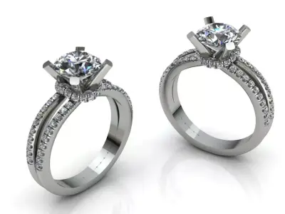 Gold ring  Jewelry 3D print model 3