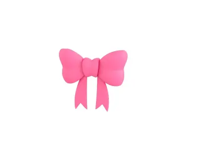 Cartoon Gift Bow 3D model