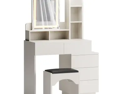 Coiffeuse Morilus avec armoire reglable 3D model