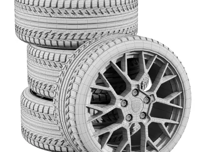 Porsche wheels 3D model
