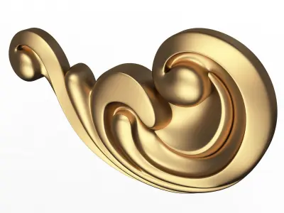Carved Plaster Molding Decoration 027 Low-poly 3D model