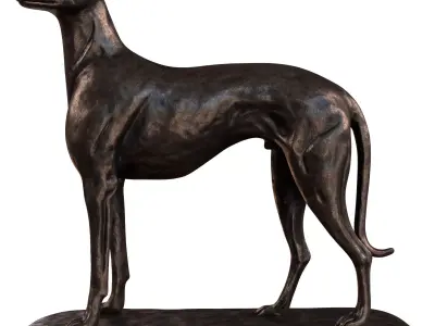 Greyhound Sculpture 3D model purchase