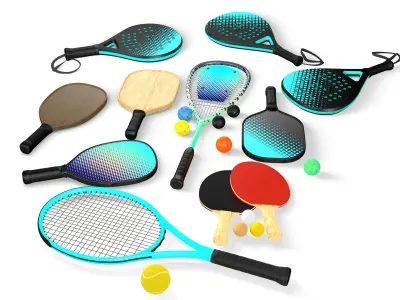 Sport Rackets Collection 3D model