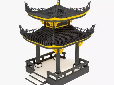 House low poly Low-poly 3D model