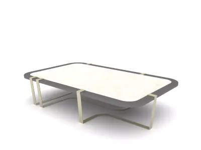 modern design coffee table 02 Low-poly 3D model