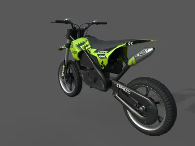 Dirt Bikes Rigged 3D model
