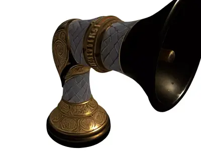 Fantasy Ornate Royal Megaphone Low-poly 3D model