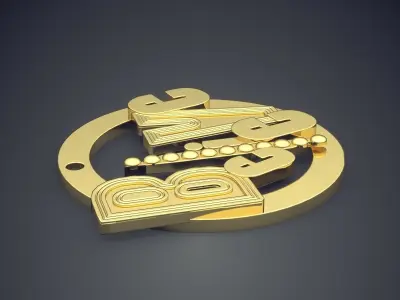 Luxury Pendants With Letters CAD 715 3D print model