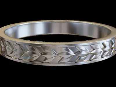 Custom Design Leaf Ring 3D print model