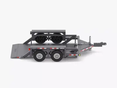 JLG 1014 Flatbed Trailer 3D model