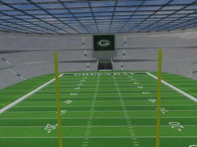 Green Bay Packers - American Football Stadium Low-poly 3D model