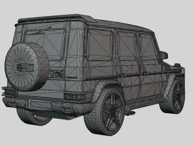Mercedes-Benz G-Class W463 G65 With hinged parts Triangle Low-poly 3D model