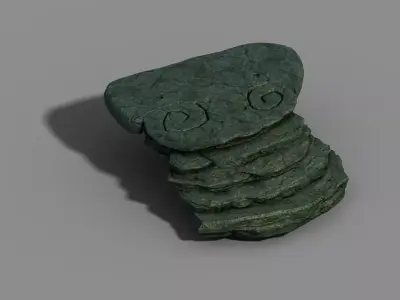 Stone with face 3D model
