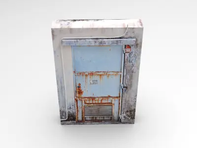 Door Wall for game Low-poly 3D model