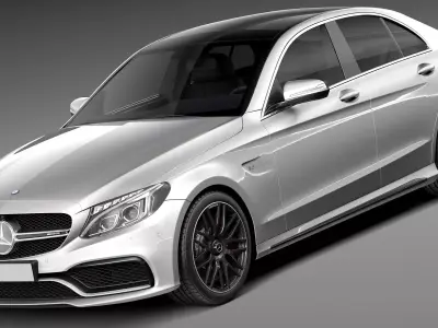 Mercedes-Benz C63 AMG sedan 2015 3D model