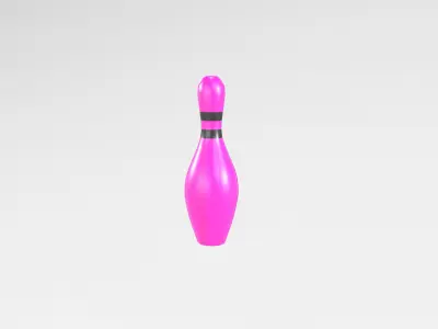 Bowling Pin v1 008 Low-poly 3D model