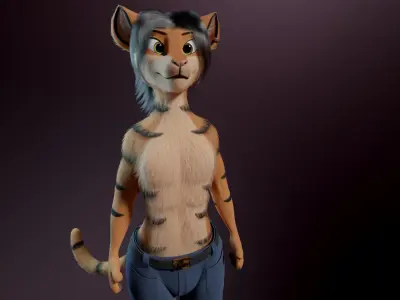 John Anthro Tiger 3D model
