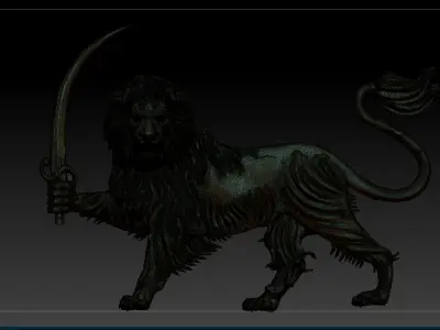 Shir o Khorshid pendant 3D print model