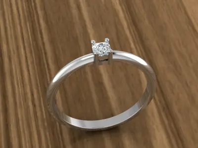 Jewelry Diamond Ring 3D print model 9
