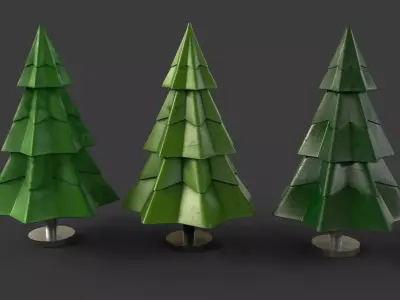 Christmas tree metal toy 3D model