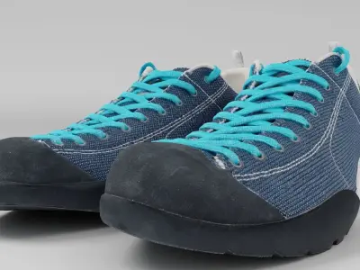 Pair of running shoes sneakers outdoor footwear 3D model