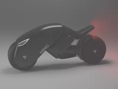 A futur motocycle Low-poly 3D model
