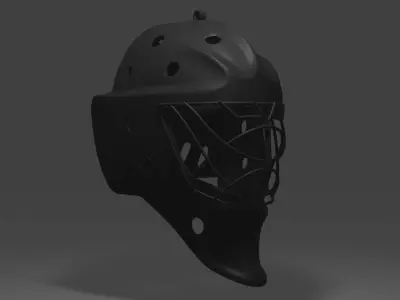 Ice Hockey Goalie Mask Keychain - helmet 3D print model