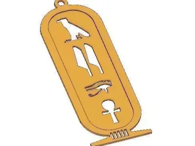 ANCIENT EGYPTIAN KEY CHAIN  Free 3D print model