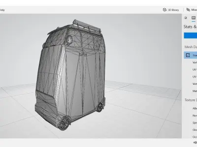 Cartoon - Vehicle Low-poly 3D model