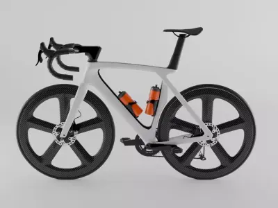 fixie road bike style Low-poly 3D model