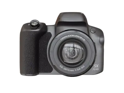 DSLR Camera Low-poly 3D model