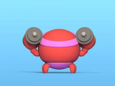 Crab Working Out 3D print model