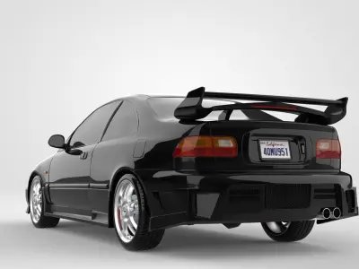 Honda Civic EJ1 Coupe - The Fast and the Furious 3D model