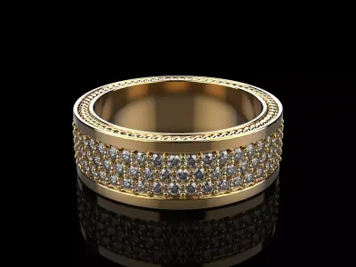 Wedding ring model 670 3D print model